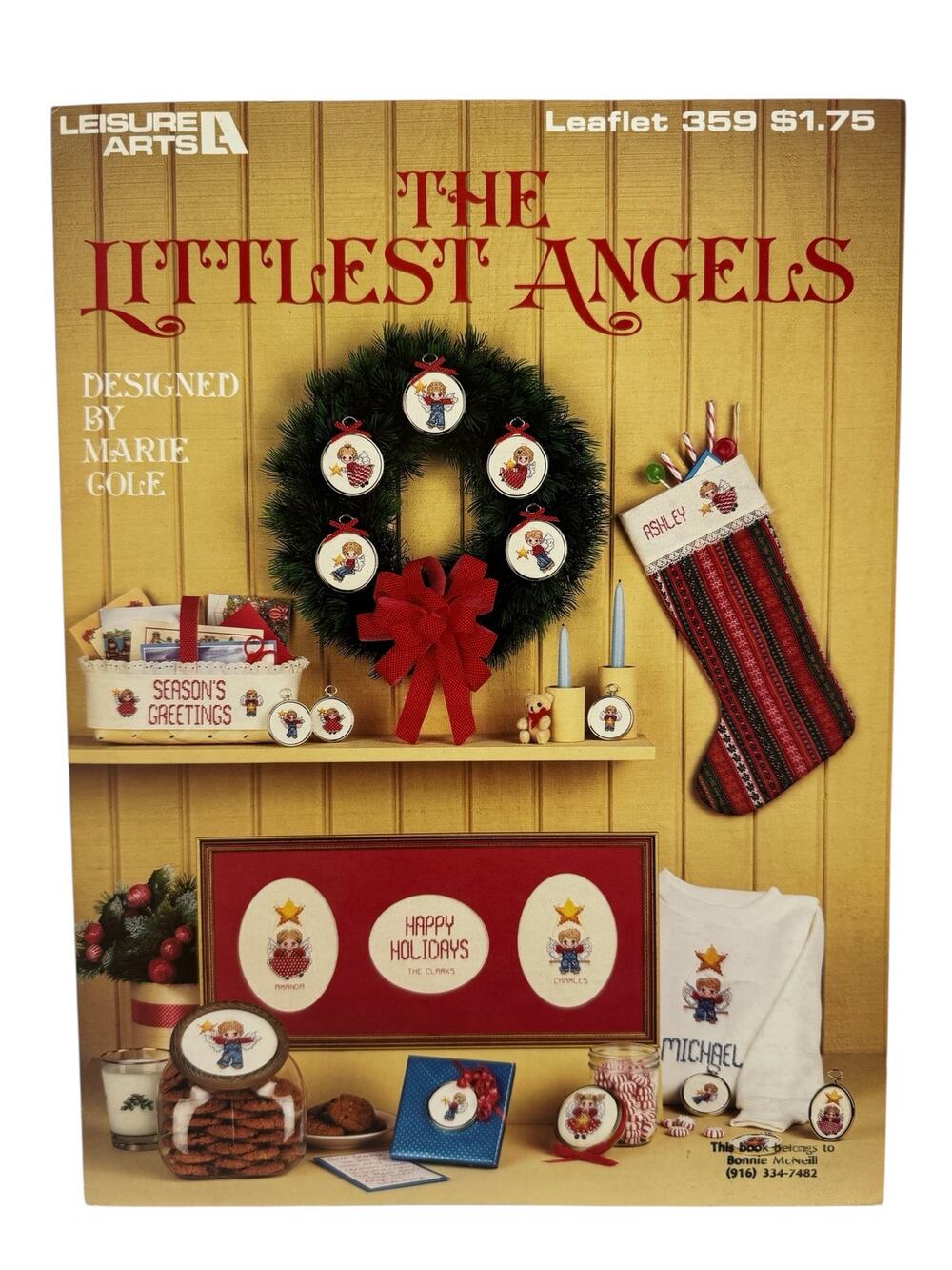 Vintage The Littlest Angels Cross Stitch Design Leaflet Leisure Arts Christmas